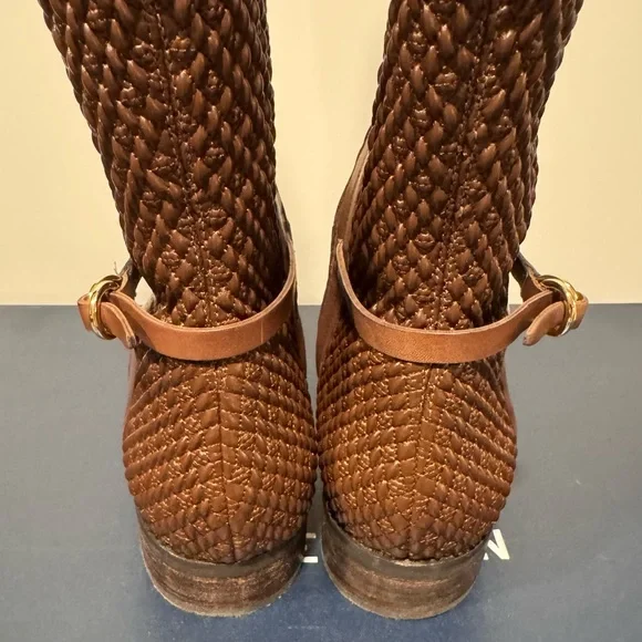 Cole Haan Isabel Stretch Knee High Brown Riding Boots - Picture 4 of 9